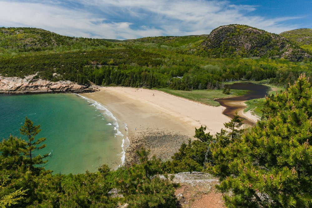 Great Head is one of the best hiking trails in Acadia NP and offers great views over Sand Beach.