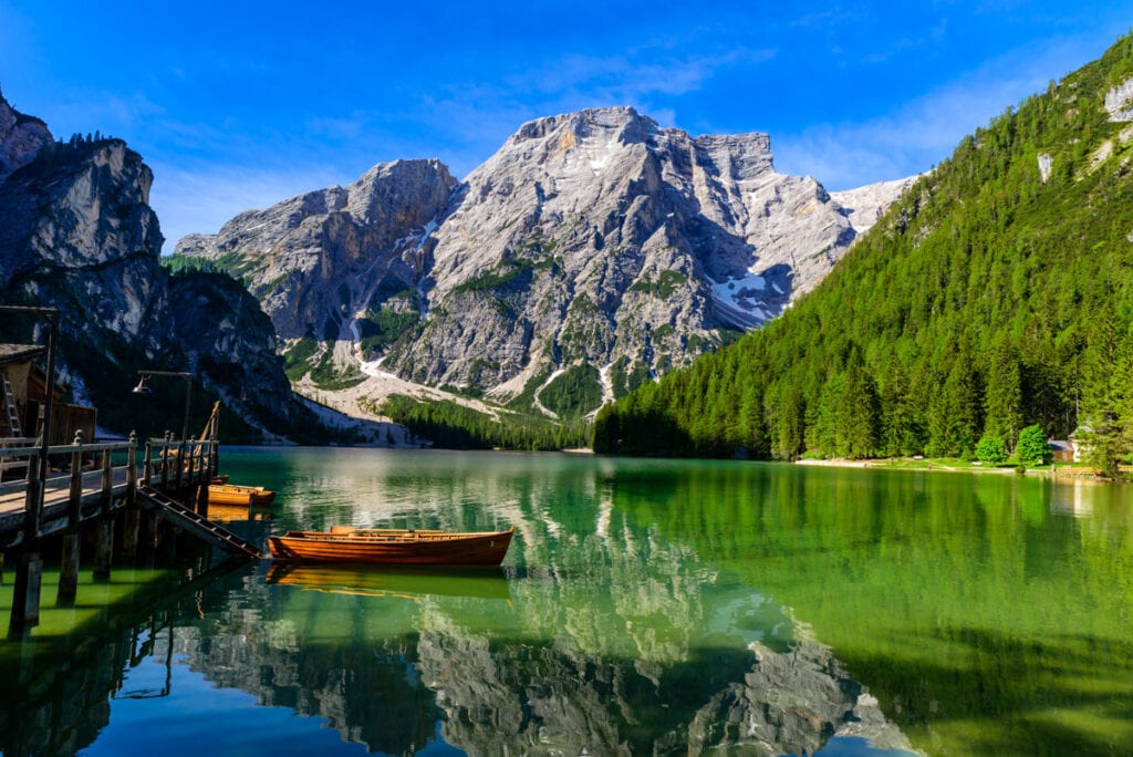 Lado di Braies in the Dolomites of Italy