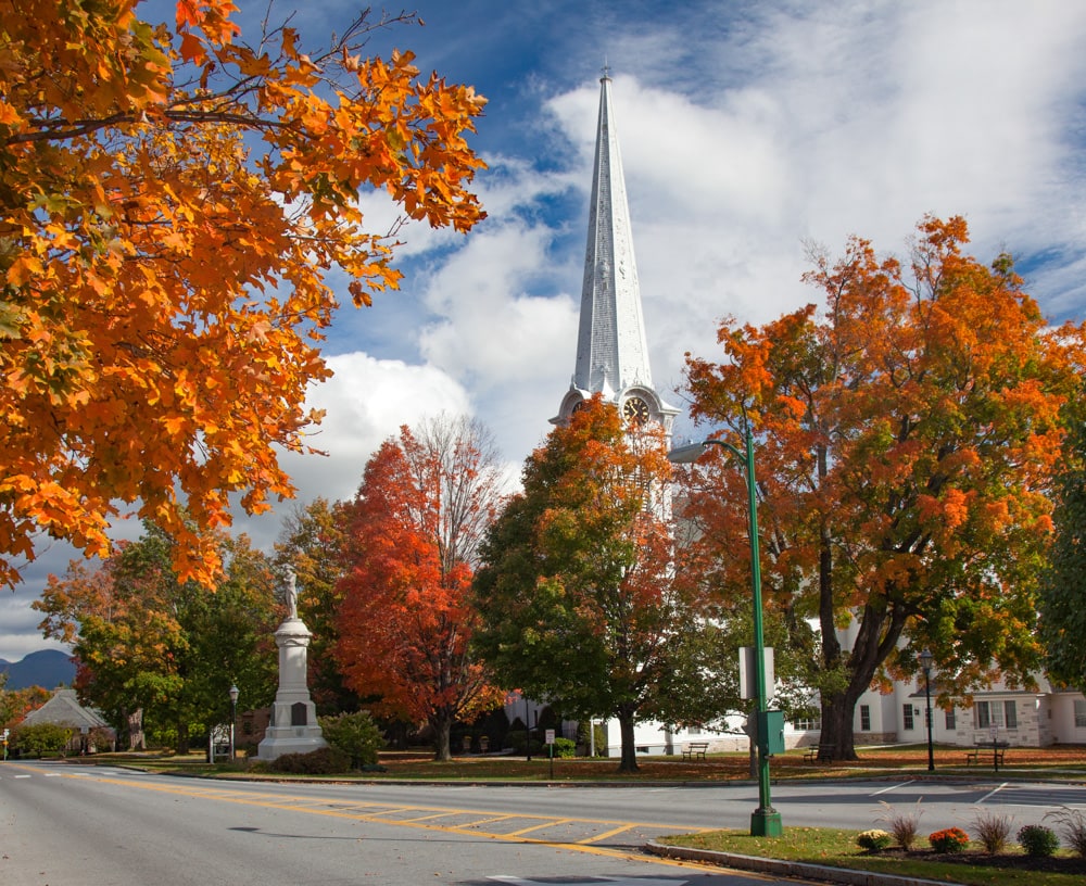 Manchester, Vermont, in the fall