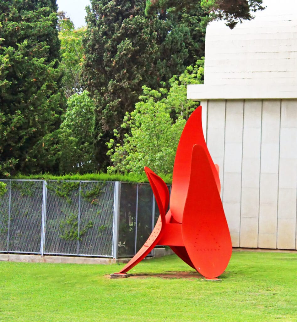 A sculpture at the Joan Miro Foundation in Barcelona, Spain