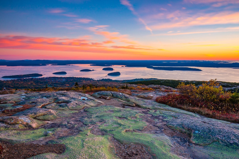 Sunrise at Cadillac Mountain in Maine