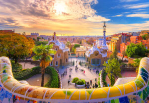 Park Guell is one of Gaudi's architectural wonders in Barcelona, Spain