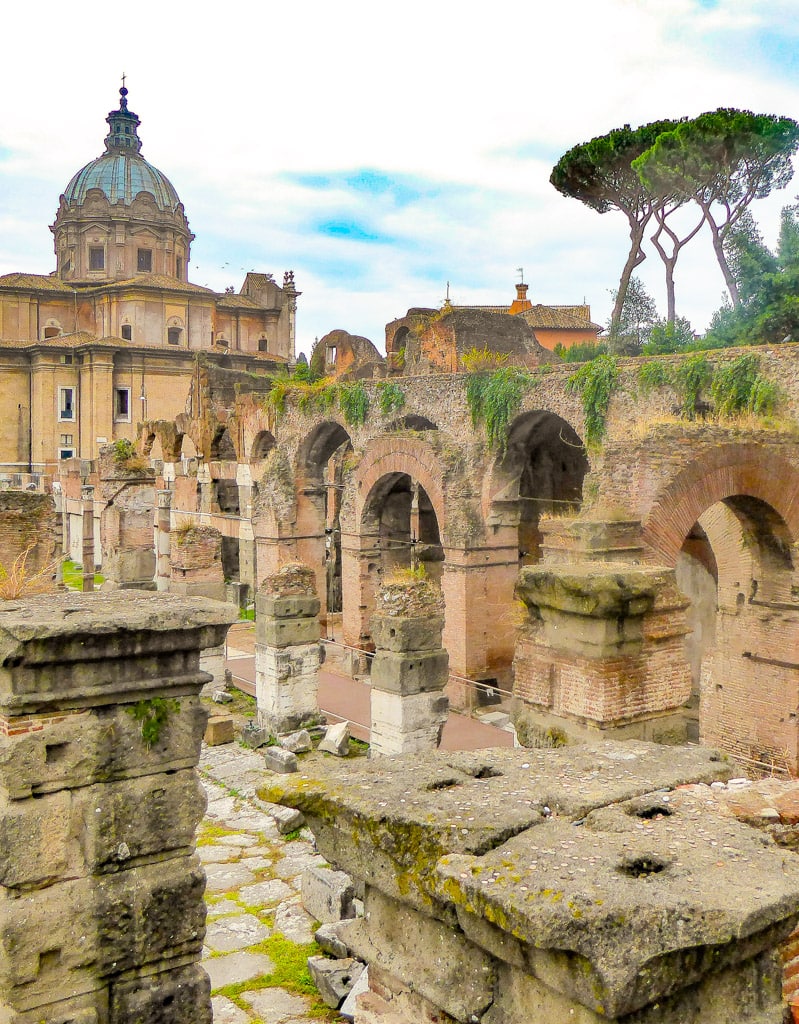 A part of the Roman Forum in Italy