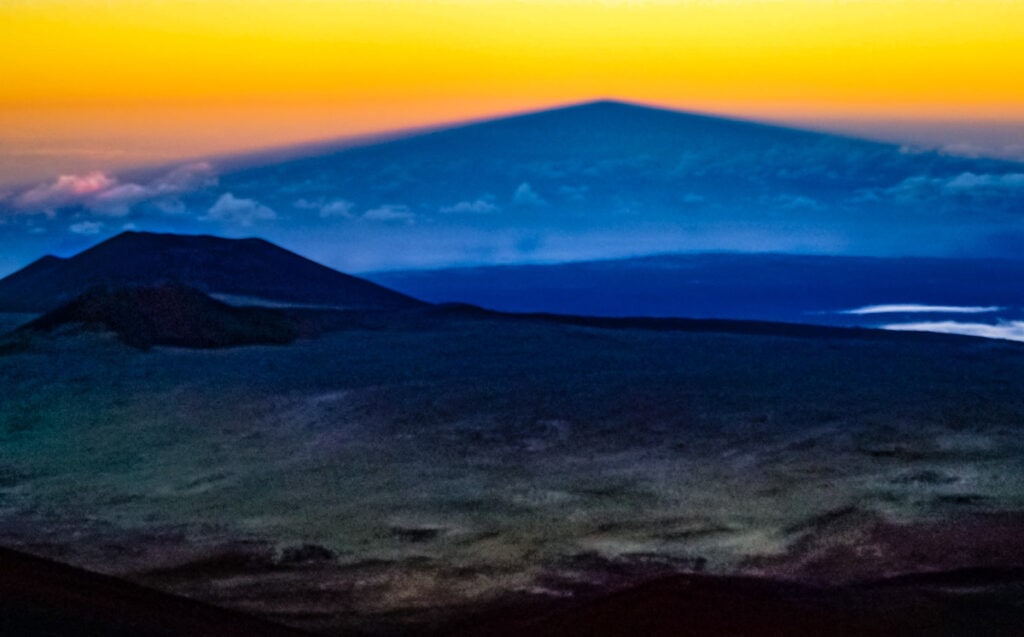 Sunset at Mauna Kea in Hawaii