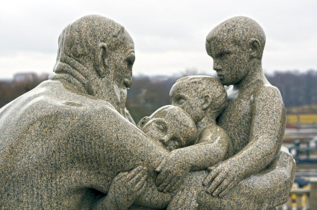 One of Gustav Vigeland's sculptures at Frogner Park in Oslo