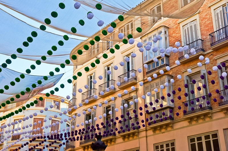 Calle Larios in Malaga, Spain