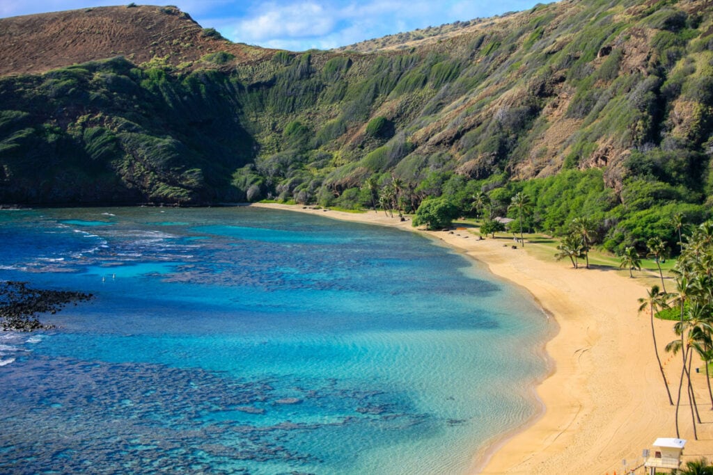 Hanauma Bay on the island of Oahu, Hawaii