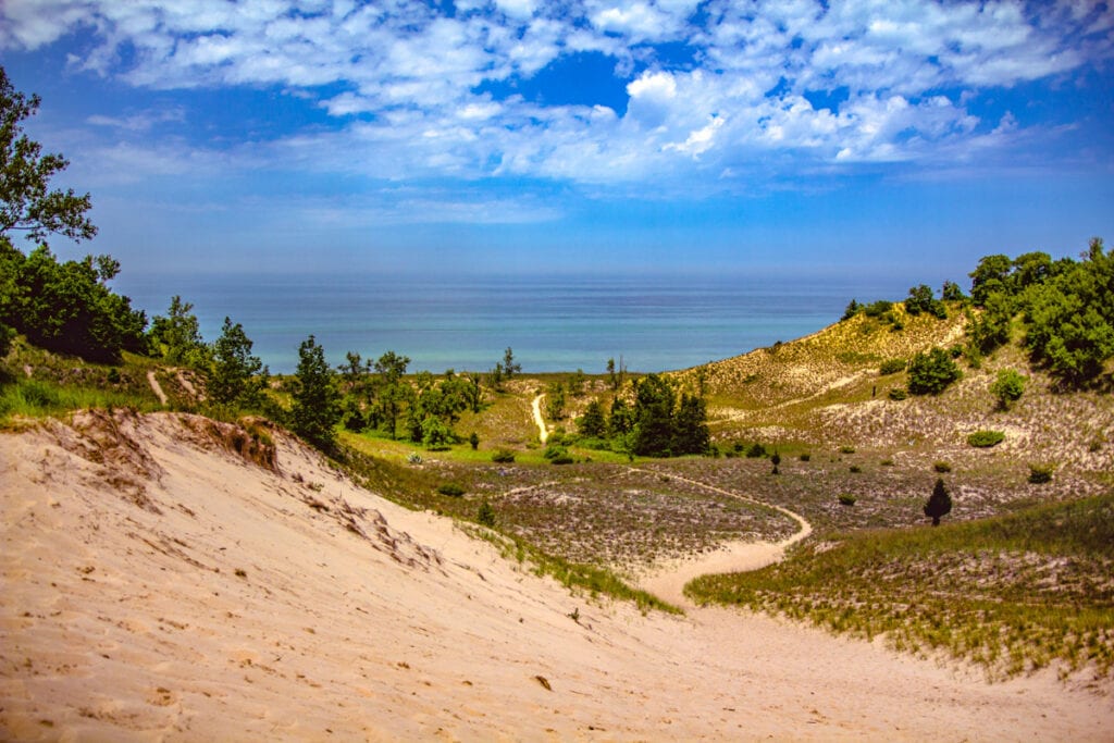 A view of Lake Michigan at Indiana Dunes NP, IN