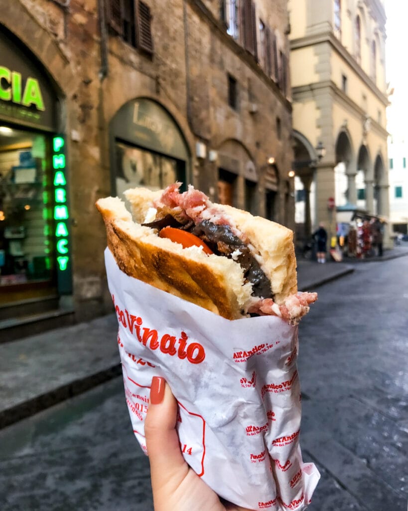 A panino from All'Antico Vinaio in Florence, Tuscany