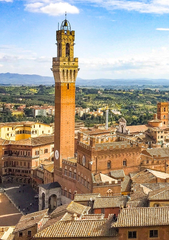 View of Siena Italy from the Facciatone
