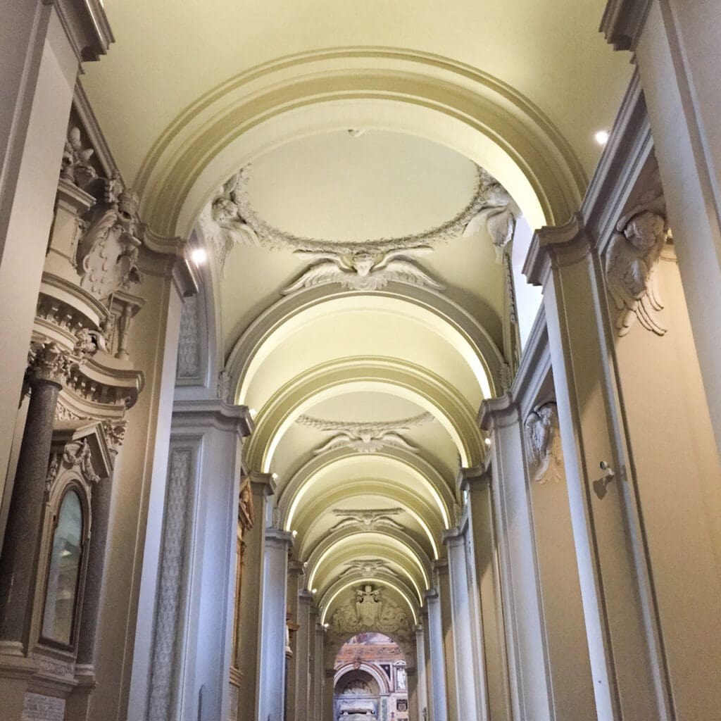 Architectural detail in the Basilica di San Giovanni in Laterano, Rome Italy