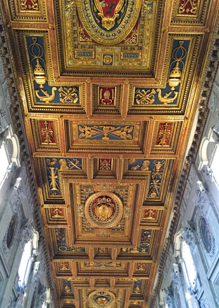 Ceiling of the Basilica di San Giovanni in Laterano, R ome, Italy