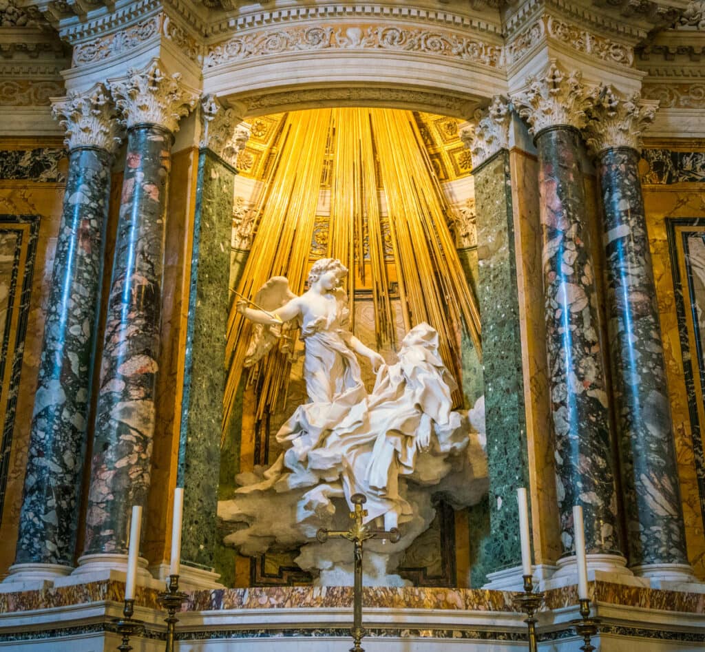 L'Estasi di Santa Teresa by Bernini in Rome Italy