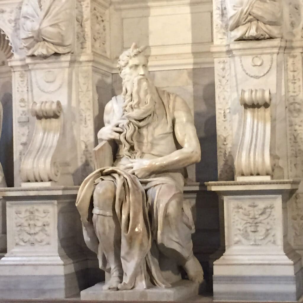 Moses by Michelangelo in Rome, Italy