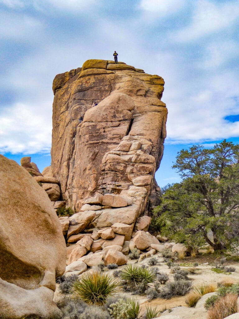 Rock climbing in Joshua Tree National Park, CA