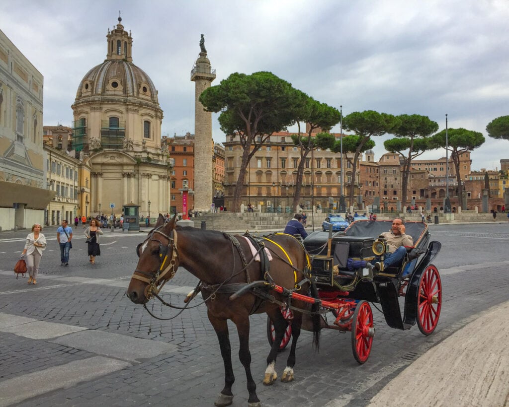 Walking the historic center of Rome, Italy. 