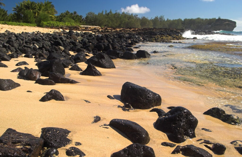 Shipwreck Beach on the south shore of Kauai
