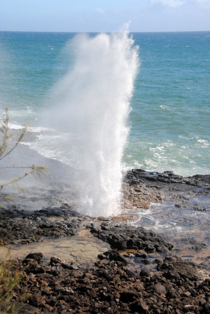 Spouting Horn Blowhole in Kauai, Hawaii