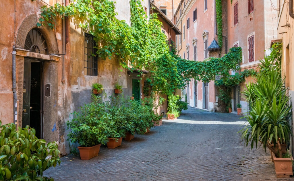 A street in Trastevere, Rome, Italy
