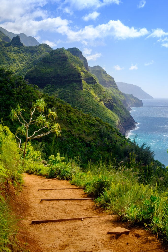 A view from the Kalalau Trail in Kauai, HI