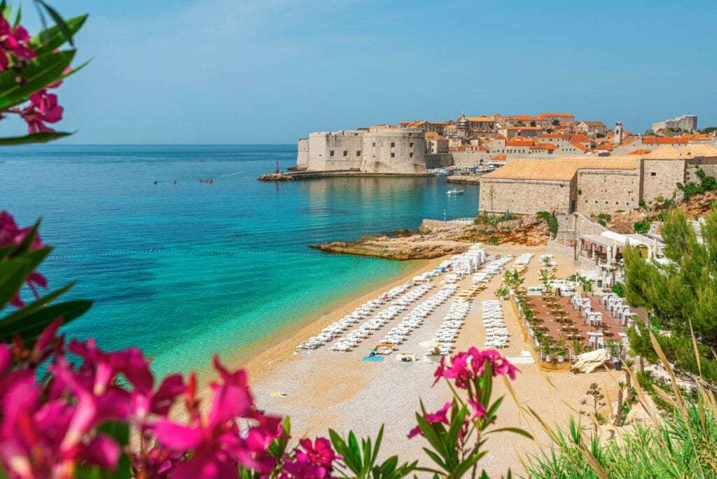 Banje Beach in Dubrovnik,  Croatia