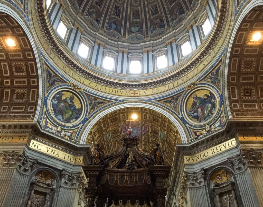 A view of the interior of Saint Peter's in Vatican City