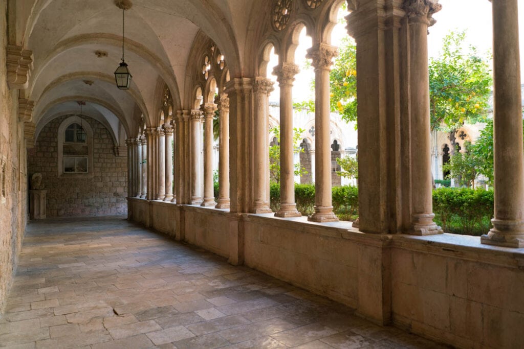 Cloister at the Dominican Monastery in Dubrovnik, Croatia