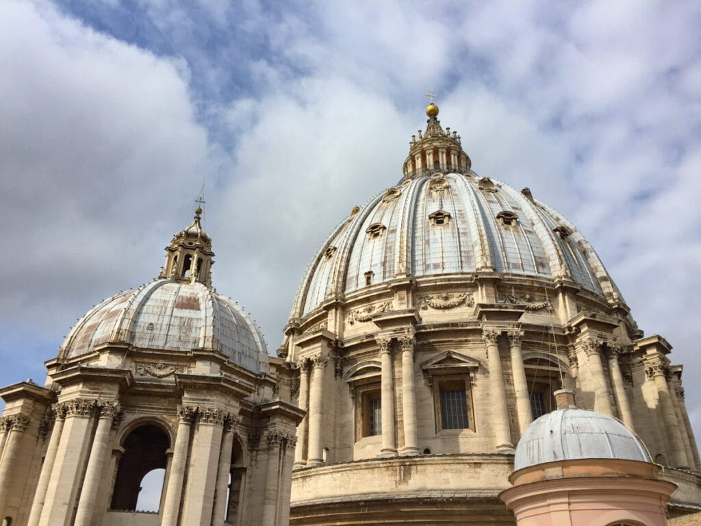 The domes of Saint Peter's in Vatican City