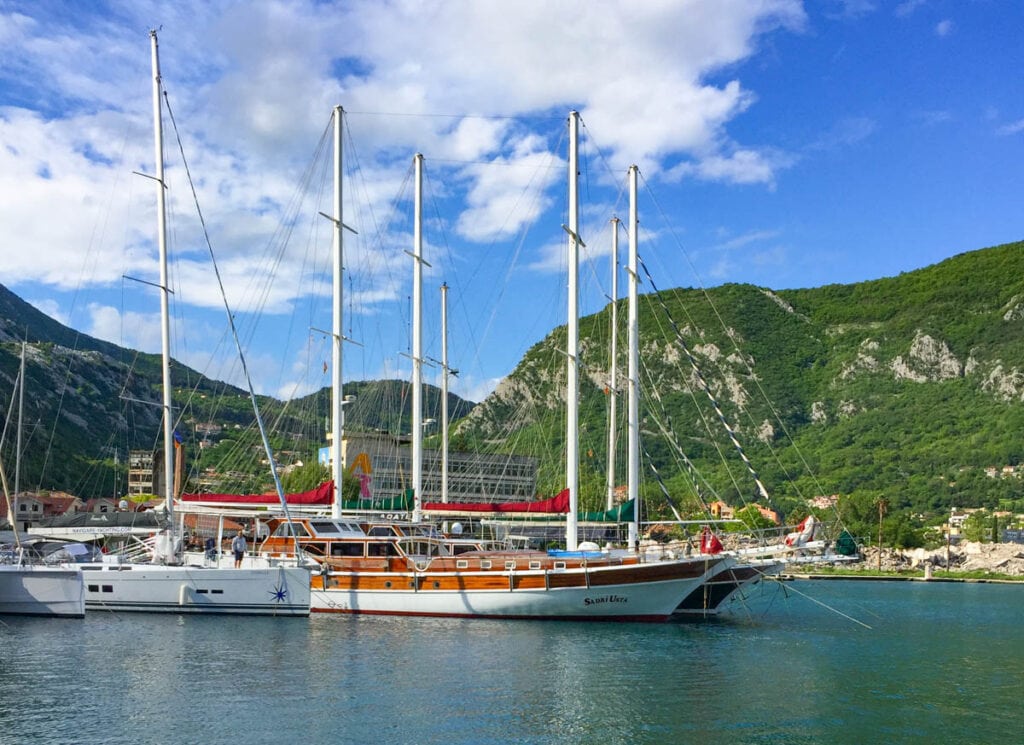 Harbor in Kotor Montenegro