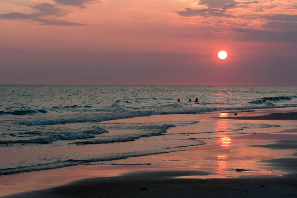 Sunset at Panama City Beach in Florida