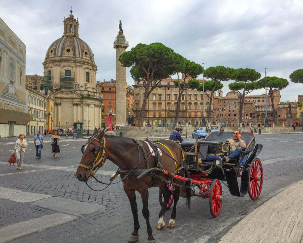Piazza Venezia in Rome, Italy