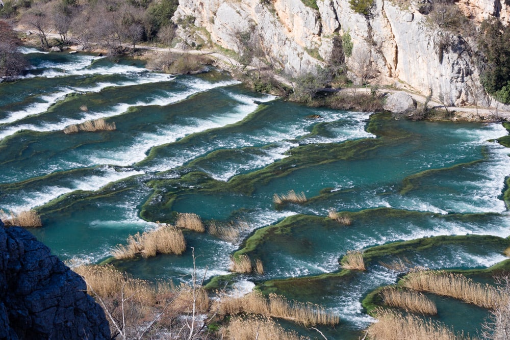 Roski slap cascades at Krka NP,  Croatia