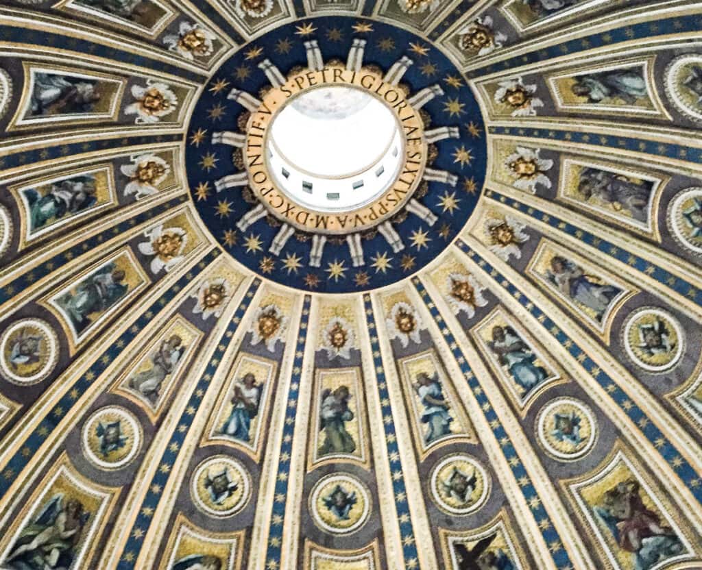 Inside of Saint Peter's Dome in Vatican City