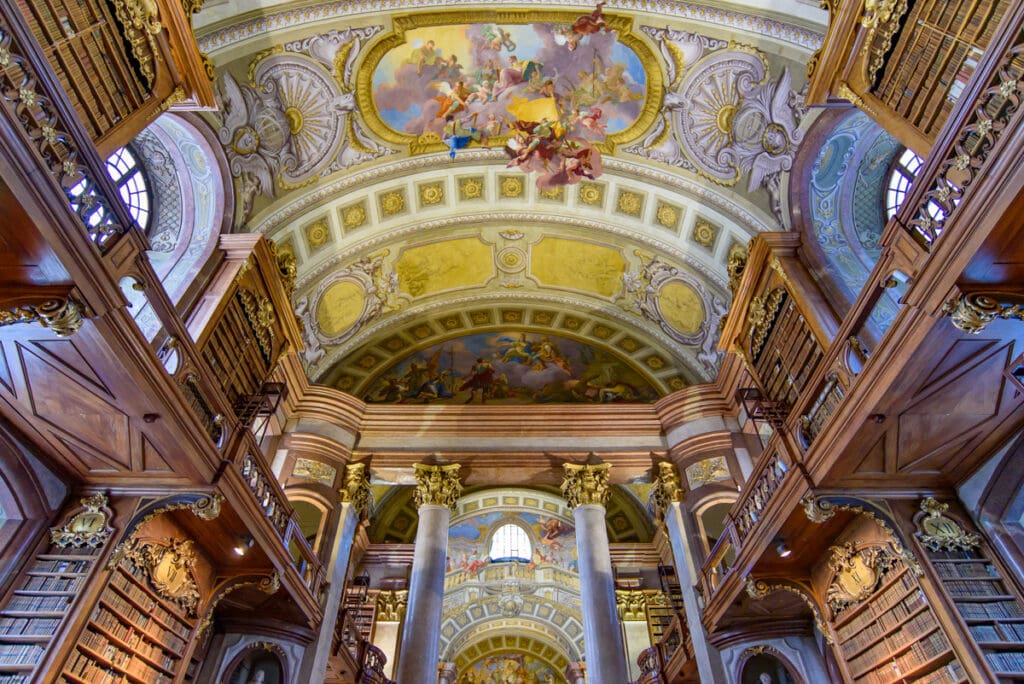 State Hall at the Austrian National Library in Vienna Austria