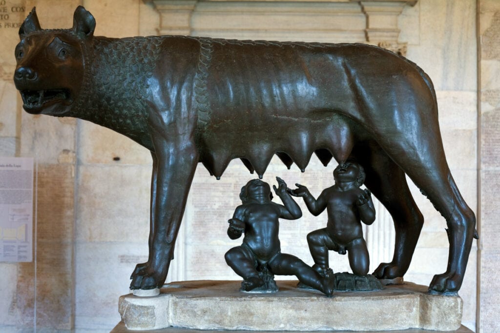 The Capitpline Wolf in Rome, Italy