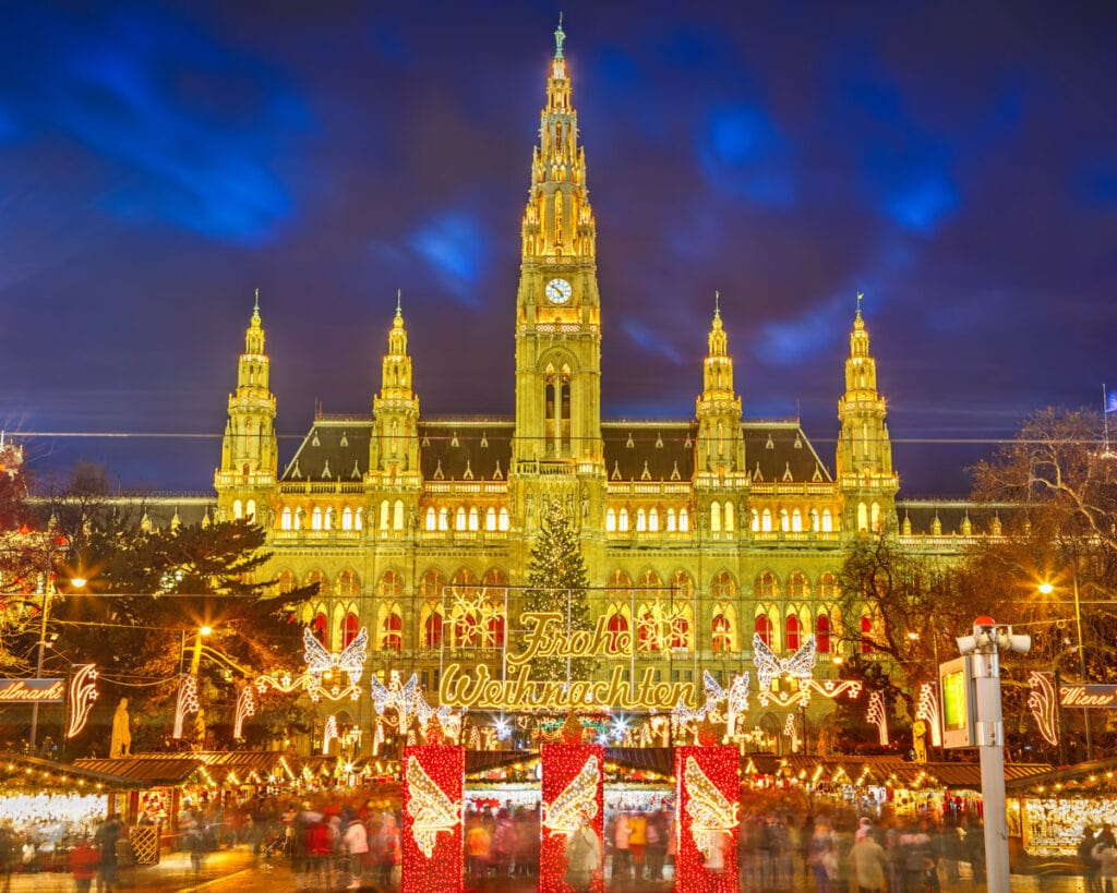 Vienna City Hall Christmas Market in Vienna Austria