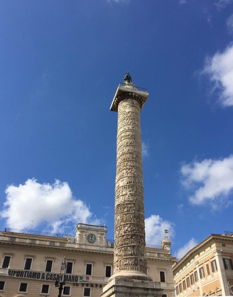 Column of Marcus Aurelius in Rome, Italy