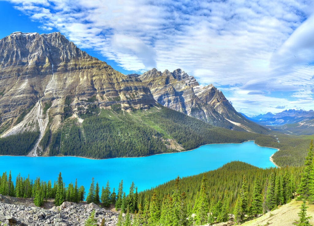 Peyto Lake in Banff National Park, Canada is a must on any Banff Itinerary!