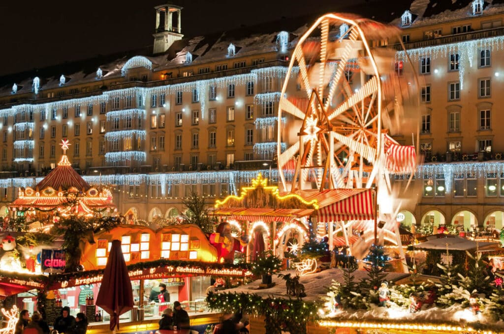 Ferris wheel at the Dresden Christmas Market in Germany