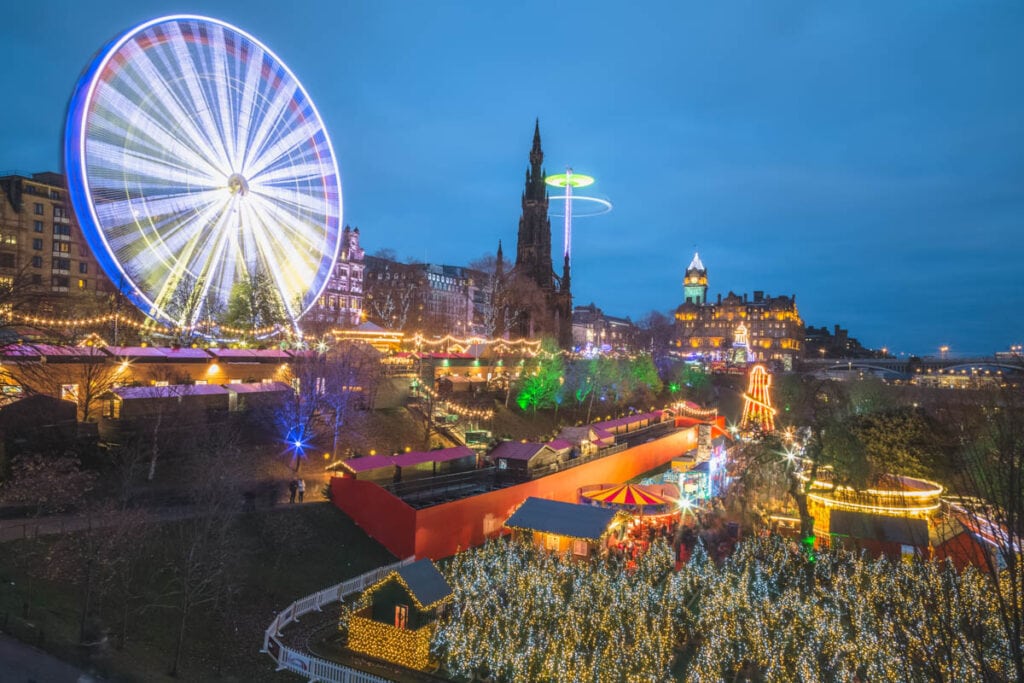 Edinburgh Christmas Market in Scotland