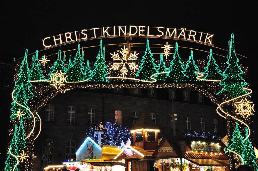The Christkindelsmarik Christmas Market in Strasbourg, France