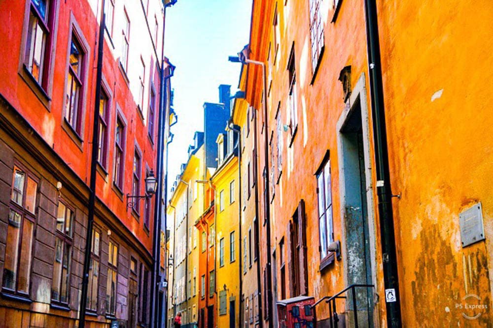 Facades in Gamla Stan, Stockholm, Sweden