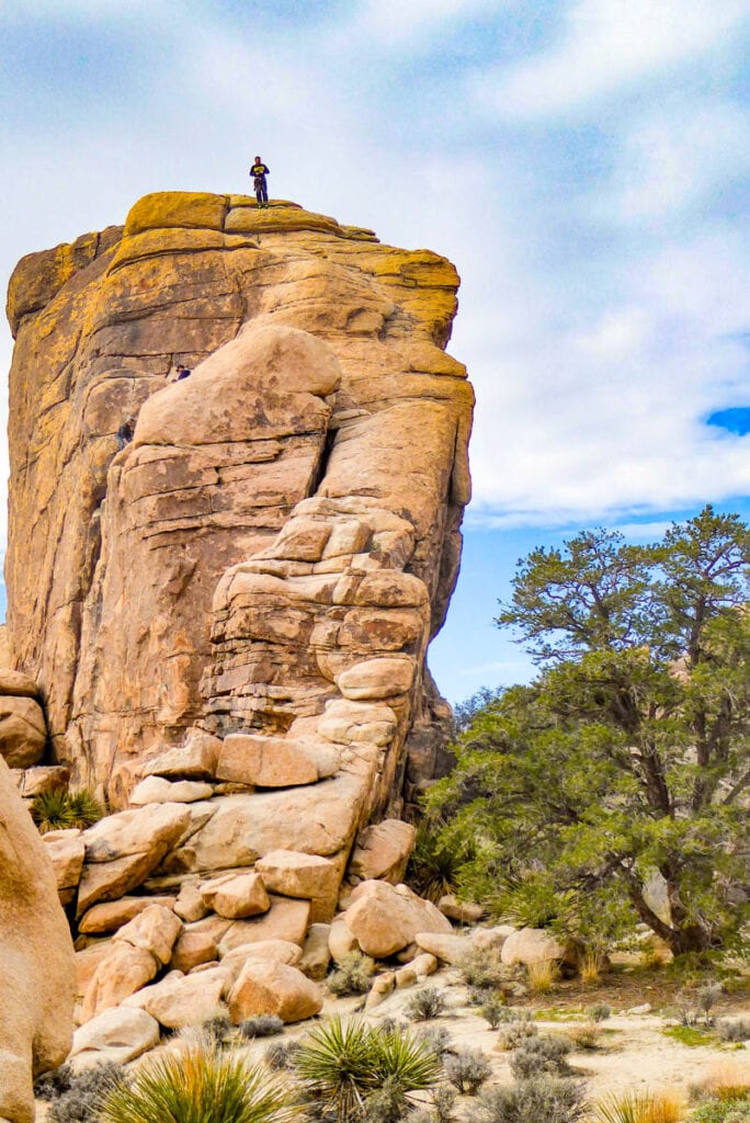 Rock climbing in Joshua Tree National Park, California