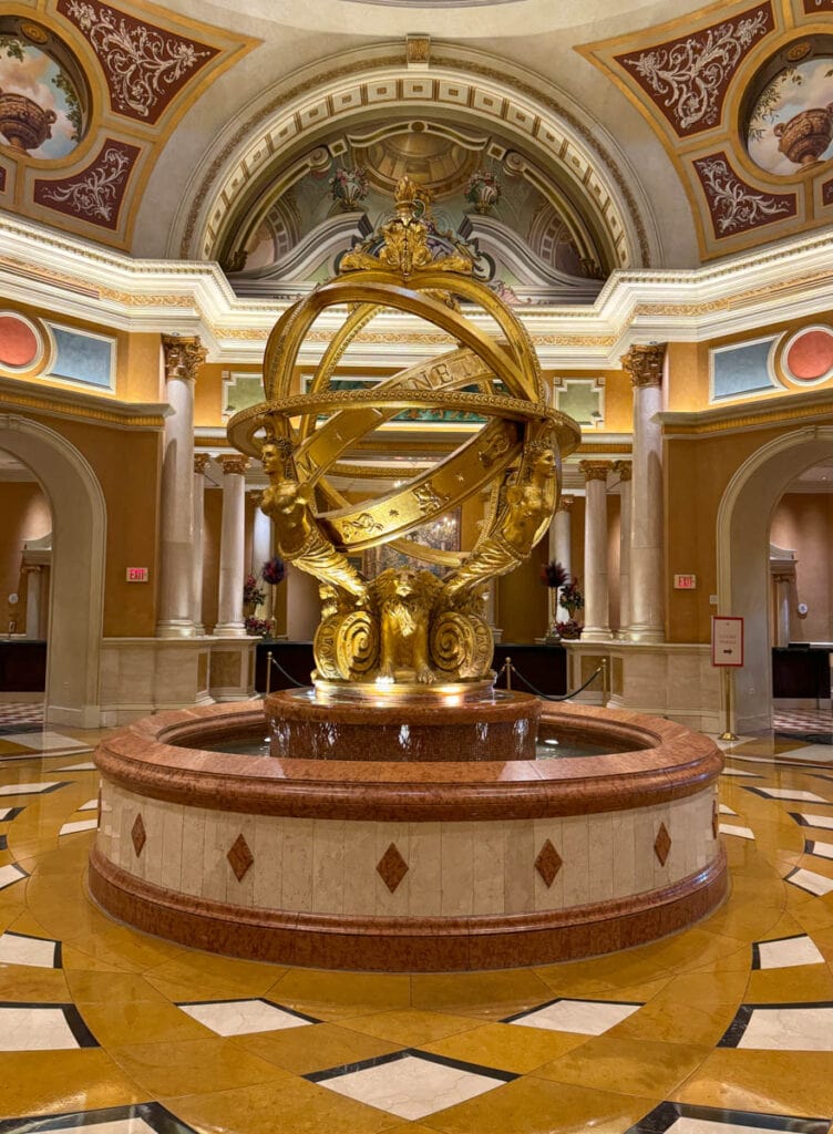 The Armillary Sphere in the lobby of The Venetian Resort Las Vegas