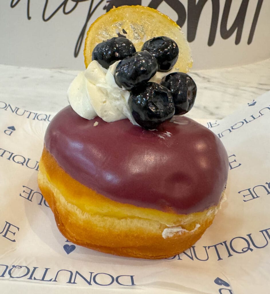 Blueberry yuzu Doughnut at Donutique in Las Vegas, Nevada