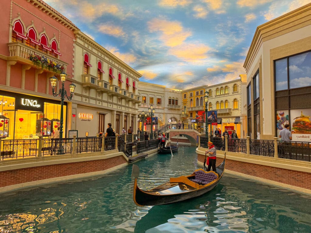 Gondolas at the Venetian Las Vegas 