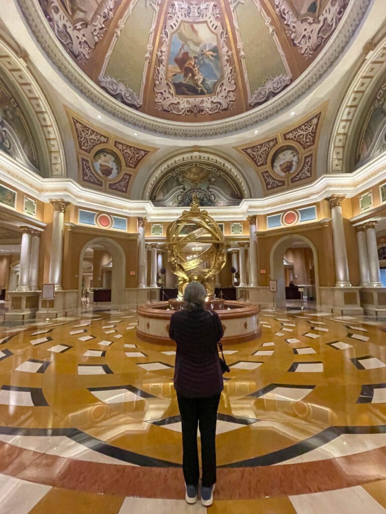 Photographing the Armillary Sphere in the Venetian Las Vegas