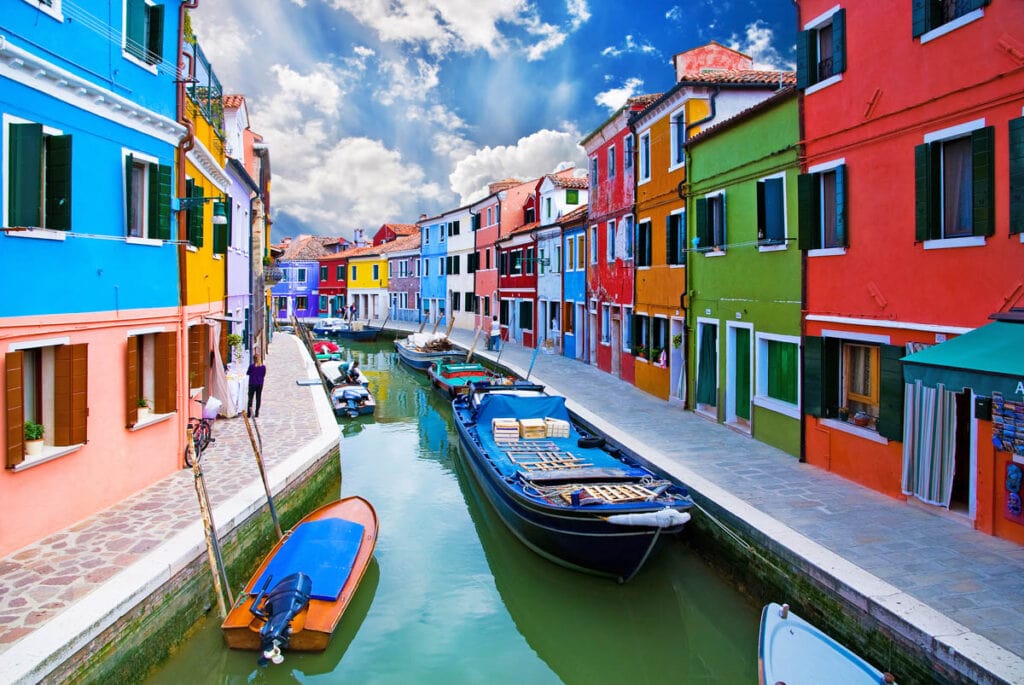 Burano in the Venetian lagoon makes for a color-filled day trip from Venice